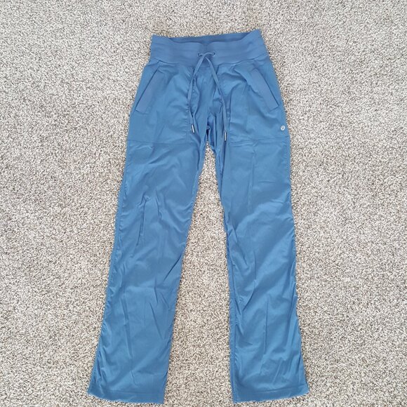 Exclusive Lululemon Dance Studio Mid-Rise Pants Blue Soft Denim 4 Full Straight - Picture 6 of 14